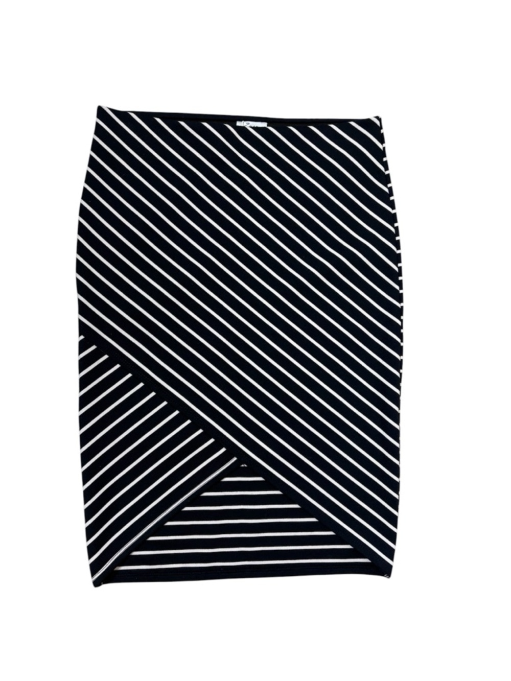 ⭐️ NWT Zara Trafaluc Black and White Stripe Pencil Skirt - size Large